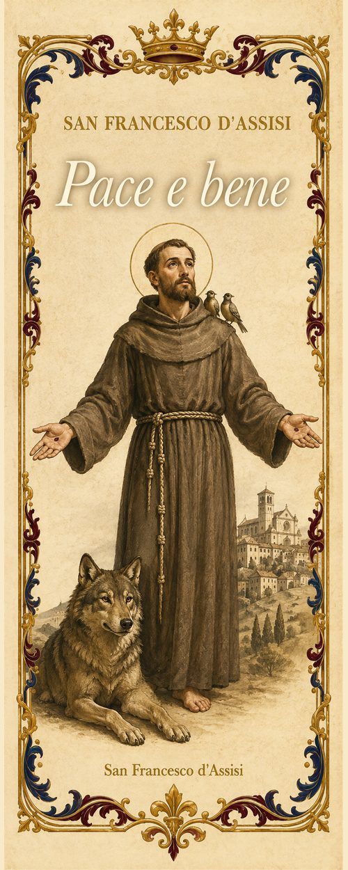 Segnalibro cattolico illustrato