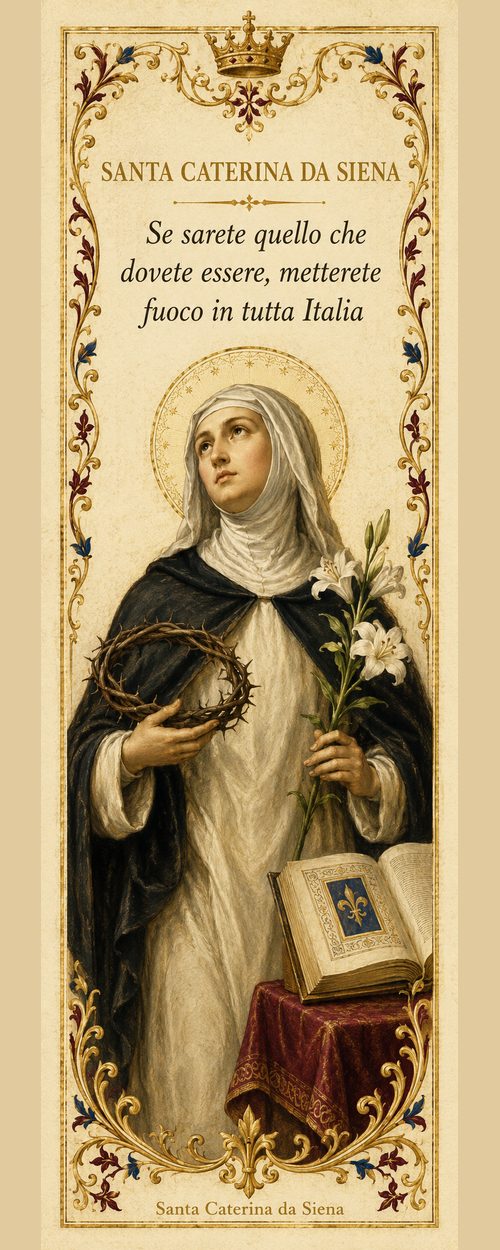 Segnalibro cattolico illustrato